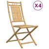 vidaXL Klapstole 4 stk. 46x66x99 cm bambus