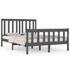 vidaXL sengestel 135x190 cm Double massivt fyrretr&aelig; gr&aring;