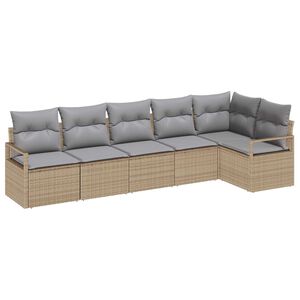 vidaXL Sofa S&aelig;t 6 pcs Beige polyrattan