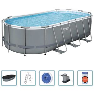 Bestway Power Steel fritst&aring;ende pool 549x274x122 cm oval