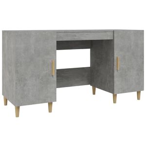 vidaXL skrivebord 140x50x75 cm konstrueret tr&aelig; betongr&aring;