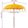 vidaXL Balinesisk Parasol Gul 215 x 215 x 260 cm