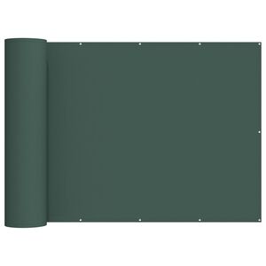 vidaXL Balkon Afsk&aelig;rmning 180 x 500 cm Stof med PU-bel&aelig;gning M&oslash;rkegr&oslash;n
