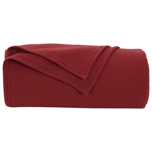 vidaXL Kastet&aelig;pper 24 pcs Bordeaux R&oslash;d 170 x 130 cm Fleece