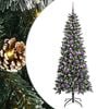 vidaXL Kunstigt juletr&aelig; Gr&oslash;n 180 cm PVC, plastik og st&aring;l