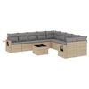 vidaXL sofas&aelig;t til haven 11 dele med hynder polyrattan beige