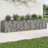 vidaXL Gabion h&oslash;jbed 2 pcs S&oslash;lv 260 x 60 x 55 cm Galvaniseret st&aring;l