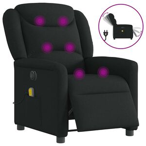 vidaXL eldrevet massagestol stof sort