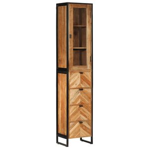 vidaXL badev&aelig;relsesskab 40x27x190 cm jern og massivt akacietr&aelig;