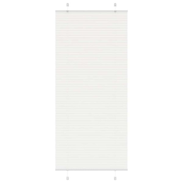 vidaXL Pliss&eacute;gardin Hvid 100x200 cm Stofbredde 99,4 cm Polyester