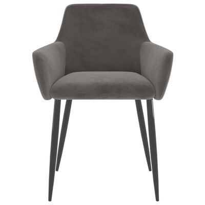 vidaXL spisebordsstole 4 stk. velour mørkegrå