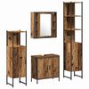 vidaXL Badev&aelig;relsesm&oslash;bel s&aelig;t med hylde 4 pcs Brun 33 x 33 x 185.5 cm