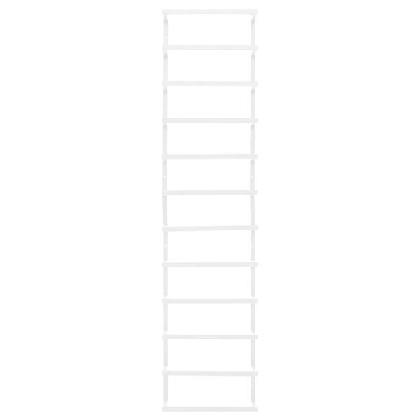 vidaXL h&aring;ndkl&aelig;deholder 24x12x96 cm st&aring;l hvid