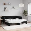 vidaXL daybed med udtræk 90x190 cm velour sort