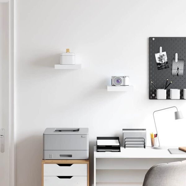 vidaXL v&aelig;ghylder 2 stk. 23x23,5x3,8 cm MDF hvid