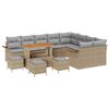vidaXL Havesofa S&aelig;t 13 stk. Beige polyrattan