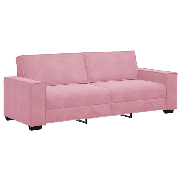 vidaXL 3-personers sofa 220x78x84 cm fl&oslash;jl lyser&oslash;d