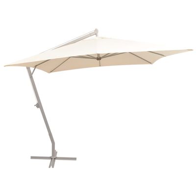 vidaXL hængende parasol 300 x 300 cm sandfarvet aluminiumsstang
