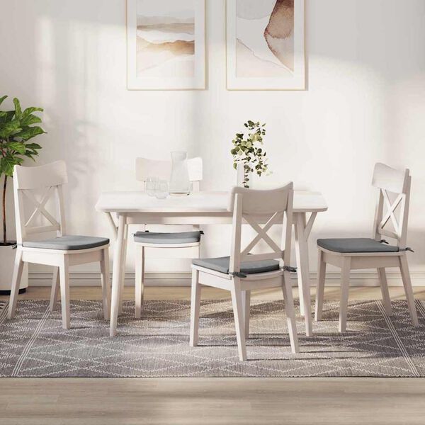 vidaXL S&aelig;depuder 4 pcs Skygr&aring; 40 x 40 x 3 cm Stof