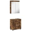 vidaXL Badev&aelig;relsesm&oslash;bel s&aelig;t TULUM 2 stk. R&oslash;get eg 60 x 34 x 63 cm
