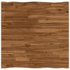 vidaXL Live Edge Bordplade 70 x 70 x 3,2 cm Firkantet