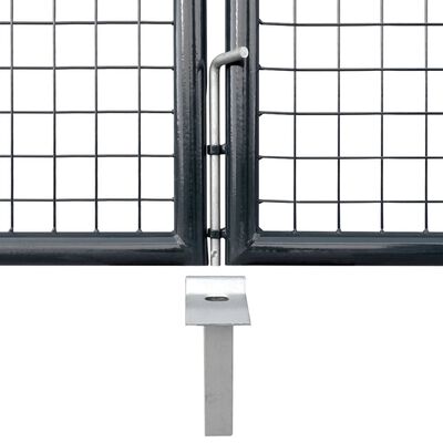 vidaXL havelåge i trådnet galvaniseret stål 289 x 175 cm grå