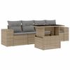 vidaXL sofas&aelig;t til haven 5 dele med hynder polyrattan beige