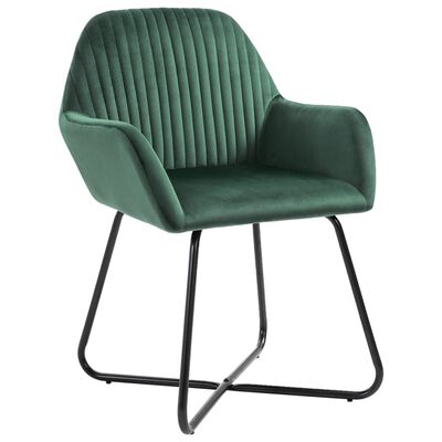 vidaXL spisebordsstole 2 stk. fløjl grøn