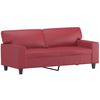 vidaXL 2-personers sofa 140 cm kunstlæder vinrød