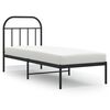 vidaXL sengeramme med sengegavl 75x190 cm metal sort