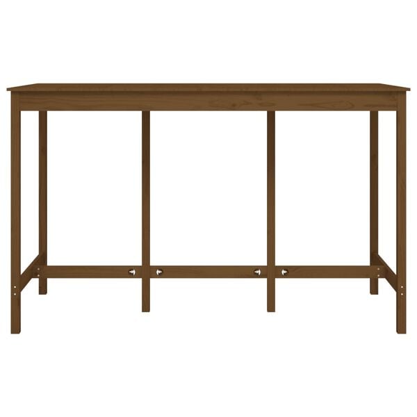 vidaXL barbord 180x80x110 cm massivt fyrretræ gyldenbrun