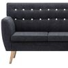 vidaXL L-formet sofa 171,5x138x81,5 cm stofbetræk mørkegrå