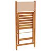 vidaXL foldbare havestole 8 stk. stof og massivt tr&aelig; beige