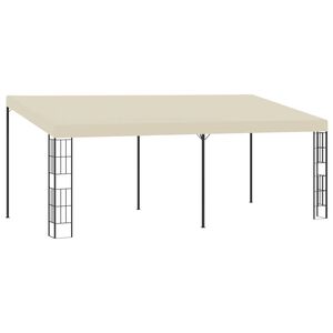 vidaXL v&aelig;gmonteret pavillon 3x6 m stof cremefarvet