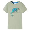 Kort&aelig;rmet T-shirt til b&oslash;rn str. 104 lys okkergul