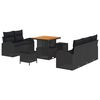 vidaXL Havesofa S&aelig;t 8 stk. Sort polyrattan