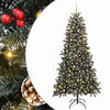 vidaXL Kunstigt juletr&aelig; med stativ Gr&oslash;n 240 cm PVC og plastik og st&aring;l