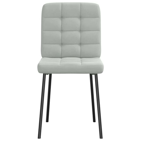 vidaXL spisebordsstole 4 stk. velour lysegrå