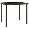 vidaXL havebord 80x80x72 cm glas og st&aring;l antracitgr&aring;