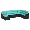 vidaXL Havesofa S&aelig;t 8 stk. Sort Poly rattan