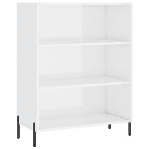 vidaXL skab 69,5x32,5x90 cm konstrueret tr&aelig; hvid h&oslash;jglans