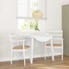vidaXL spisebordsstole med hynder 2 stk. massivt gummitræ hvid