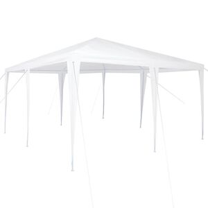 vidaXL Party Tent Hvid 400 x 400 x 266 cm Polyethylen og st&aring;l