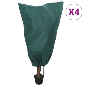 vidaXL plantebeskyttelse med snore 4 stk. 70 g/m&sup2; 0,8x0,8 m