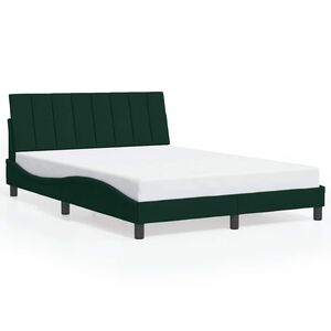 vidaXL sengeramme uden madras Hanko M&oslash;rkegr&oslash;n 120x200 cm Fl&oslash;jl