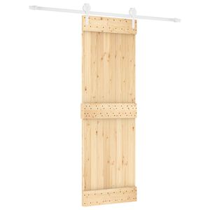 vidaXL Skyded&oslash;r Natur og hvid 70 x 210 cm Massivt Fyrretr&aelig;