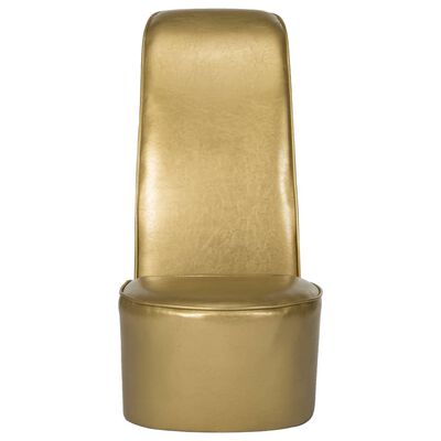vidaXL stol højhælet sko-design kunstlæder guldfarvet