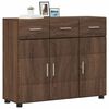 vidaXL Sideboard med hylde Brun eg 88,5 x 30,5 x 73 cm Konstrueret tr&aelig;