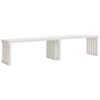 vidaXL haveb&aelig;nk 212,5x40,5x45 cm udvideligt design massivt fyr hvid