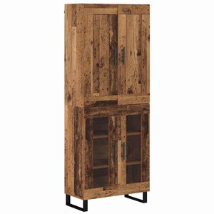vidaXL Highboard 2 stk. Gammelt tr&aelig; 69,5 x 34 x 180 cm